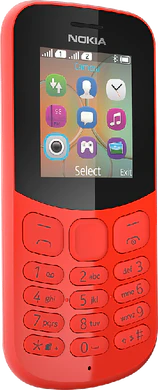 Nokia 130 2017 rosso copertina frontale lato sinistro