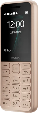 Nokia 130 2023 goud voorkant rechterzijkant