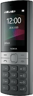 Nokia 150 2023 zwart voorkant rechterzijkant