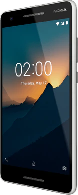 Nokia 2 1 zilver voorkant rechterzijkant
