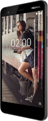 Nokia 2 svart front höger sida