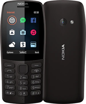 Nokia 210 zwart overzicht
