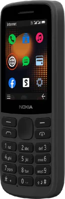 Nokia 215 4G black front right side