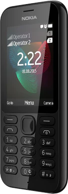 Nokia 222 dualsim nero copertina frontale lato destro