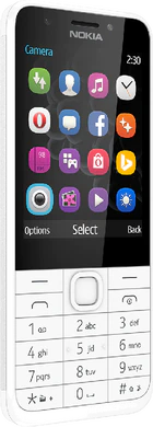 Nokia 230 zilver schuin rechterzijkant