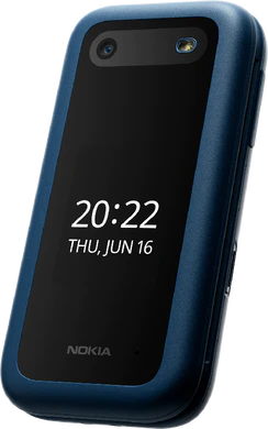 Nokia 2660 Flip blue front right side tilted ed closed