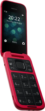 Nokia 2660 Flip red front left side opened