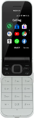 Nokia 2720 Flip vit front Öppnad