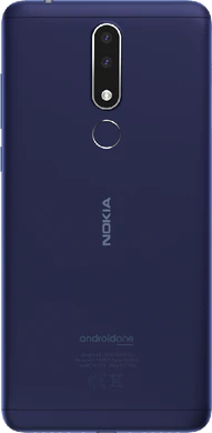 Nokia 3 1 plus blauw achterkant