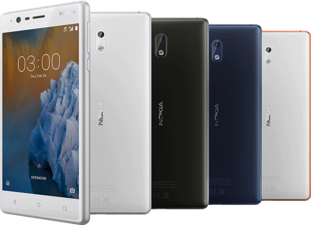 Nokia 3 kleuren overzicht