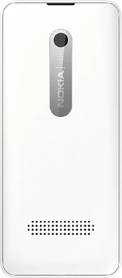 Nokia 301 bianco indietro