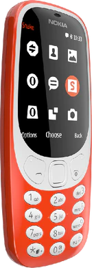Nokia 3310 rood voorkant linkerzijkant