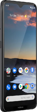 Nokia 5 3 zwart voorkant linkerzijkant