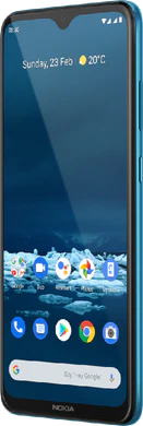 Nokia 5 3 blauw voorkant rechterzijkant