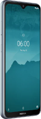 Nokia 6 2 zilver voorkant linkerzijkant