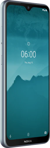 Nokia 6 2 zilver voorkant linkerzijkant