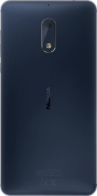 Nokia 6 blauw achterkant