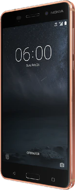 Nokia 6 koper voorkant rechterzijkant