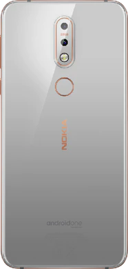Nokia 7 1 grijs steel achterkant