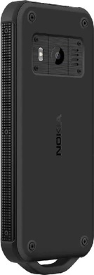 Nokia 800 Tough zwart achterkant rechterzijkant