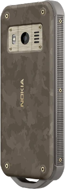 Nokia 800 Tough grijs achterkant linkerzijkant