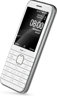 Nokia 8000 4G white front right side tilted ed