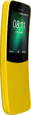 Nokia 8110 4G yellow front left side closed