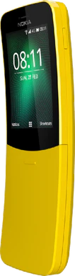 Nokia 8110 4G yellow front right side closed