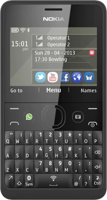 Nokia Asha 210 couverture noir