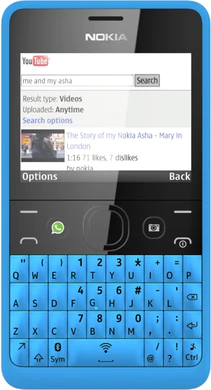 Nokia Asha 210 couverture cyan