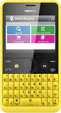 Nokia Asha 210 copertina frontale giallo