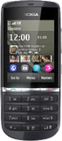 Nokia Asha 300 voorkant zwart