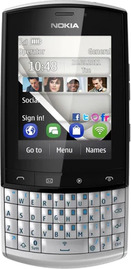 Nokia Asha 303 front grå
