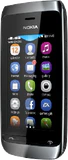 Nokia Asha 308 negro tapa delantera