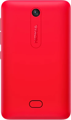 Nokia Asha 501 punainen takapuoli