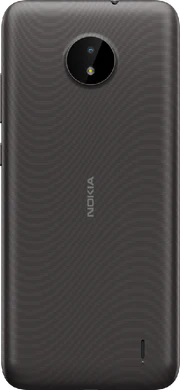 Nokia C10 zwart achterkant
