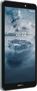 Nokia C2 2nd Edition blauw voorkant linkerzijkant