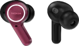 Nokia Clarity earbuds 2 plus pink earbuds vänster sida höger sida