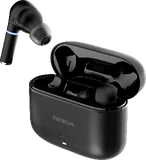 Nokia Clarity Earbuds 2 Pro sort sag front højre side Åbnet earbud