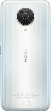 Nokia G20 valkoinen takapuoli