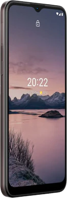 Nokia G21 viola copertina frontale lato sinistro