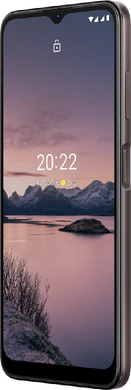 Nokia G21 viola copertina frontale lato destro