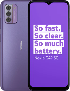 Nokia G42 5G paars overzicht