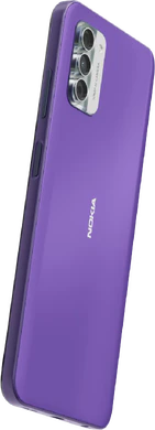 Nokia G42 5G paars achterkant rechterzijkant onderkant schuin