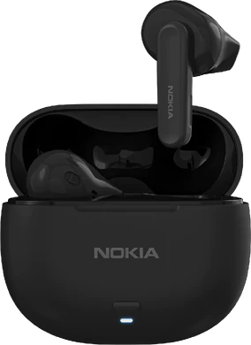 Nokia go earbuds 2 plus zwart case voorkant geopend