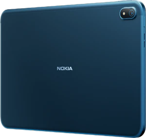 Nokia T20 blå bakside høyre side vridd