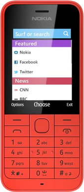 Nokia 220 Dual SIM Vorderseite rot browsing