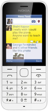 Nokia 220 Dual SIM Vorderseite weiß facebook