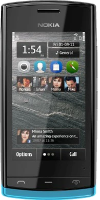 Nokia 500 dark azure blå front