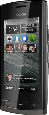 Nokia 500 dark sort front højre side